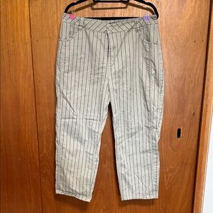 Striped Gray Womens Flamingals Pants